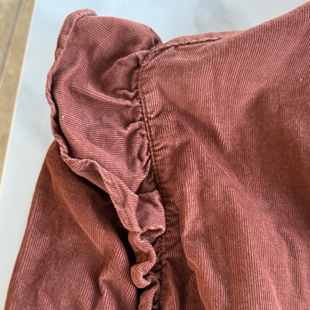 GAP Ruffled Brown Blouse - Picture 4 of 5